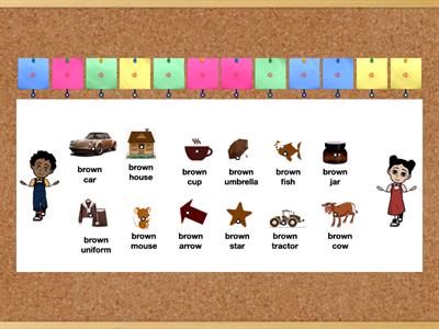 He she has a brown car.