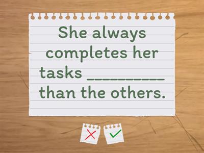 Comparative adjectives and adverbs 