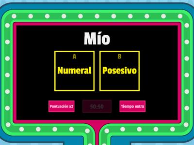 4º Determinantes posesivos y numerales