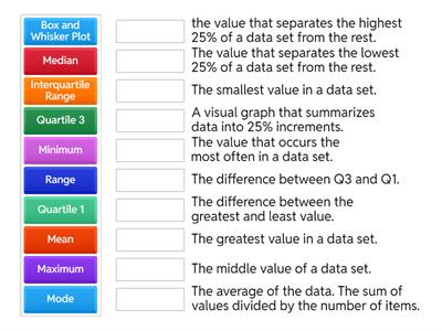 Statistics Vocabulary