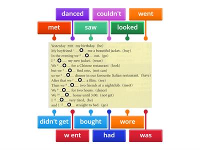  Past Simple irregular & regular verbs 
