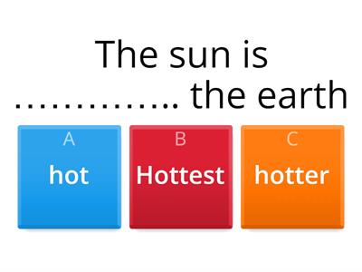 Comparatives and superlatives