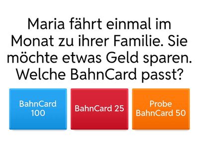 Welche BahnCard passt?