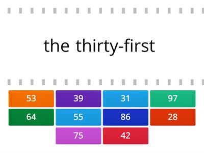 Ordinal numbers 2 