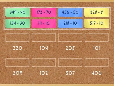 Вычитание круглых десятков