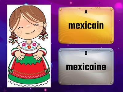 Les nationalités / masculin et féminin