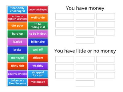 Money expressions (ICTE L5)