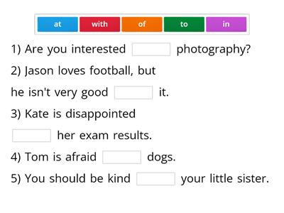 Solutions Elementary 4E Adjectives with prepositions