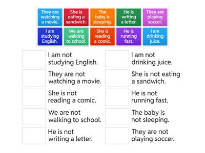 Affirmative and negative sentences 