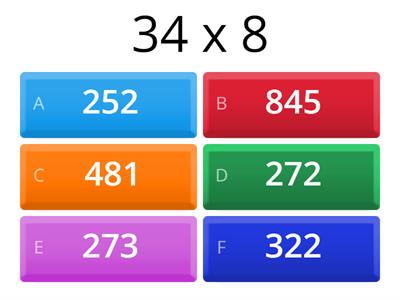 MULTIPLICATION 2 DIGIT BY 1 DIGIT