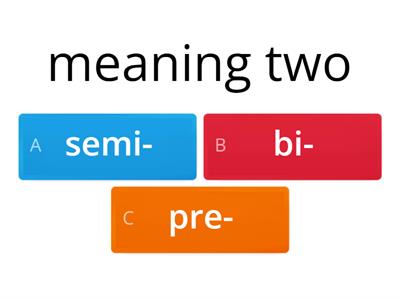 Prefixes, Suffixes and Roots