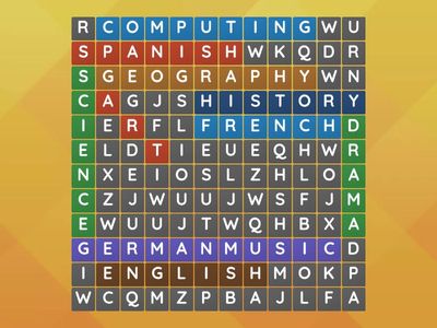 SCHOOL SUBJECTS : anagram