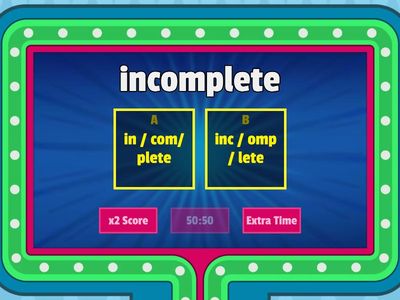 Prefix Syllables