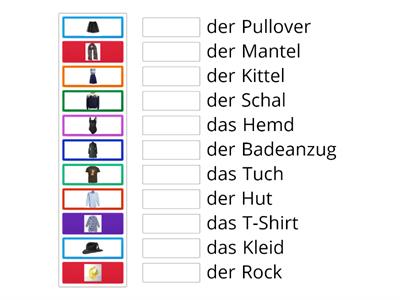 Kleidung (der + das)