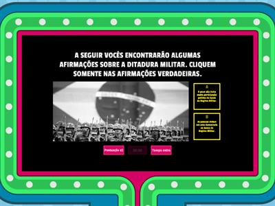 QUIZ - DITADURA MILITAR 