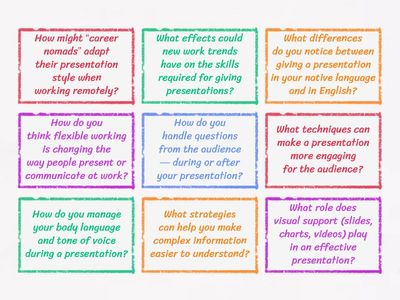 Formal Presentations