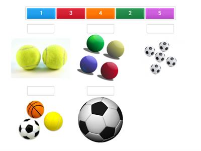 Matching number to quantity 1-5