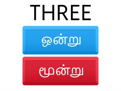TAMIL NUMBERS (1-15)