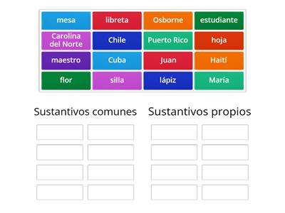 Sustantivos Comunes y propios