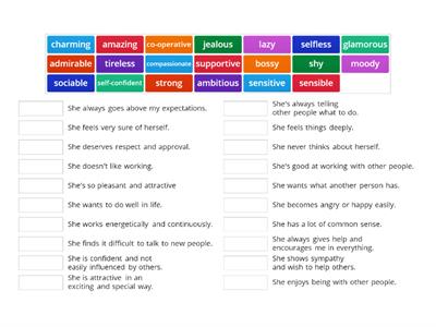 Adjectives of personality