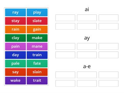 ay, ai, a-e