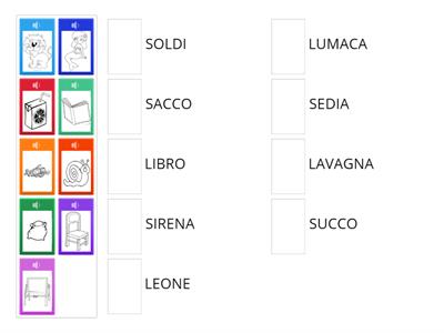 LA-LE-LI-LO-LU SA-SE-SI-SO-SU COLLEGA LE IMMAGINI ALLE SILLABE INIZIALI