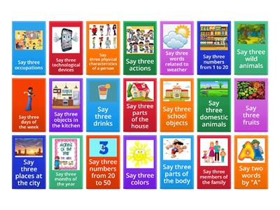 ENGLISH VOCABULARY GAME A1