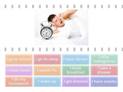 Daily Routines - Find the Match - Private Classes