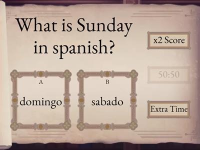 Spanish months and days