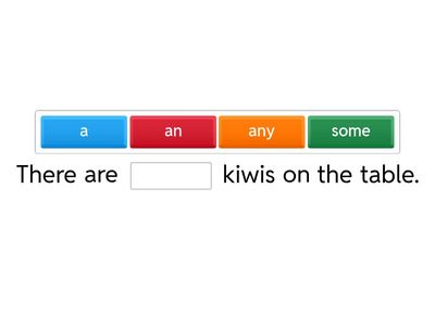 A/an, some/any