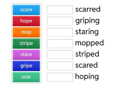 10.3 Match the base word with its suffix friend