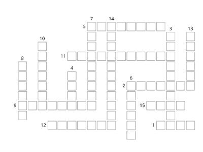 ENGLISH: Word Class and Sentences Crossword