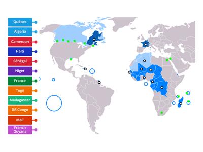 Identify the Francophone Places