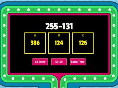 3 Digit Subtraction (with and without regrouping)