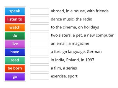 Common verb phrases - Unit 1 - EF Preintermediate
