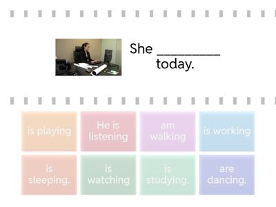 Presente Contínuo forma afirmativa