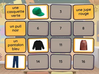 Year 3 Spring L4 match the clothes and colours