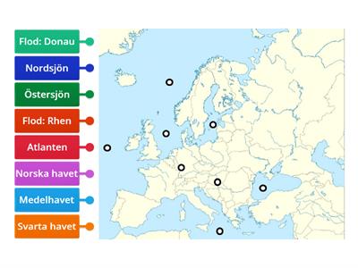 Europa - hav och floder