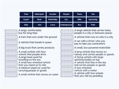 Gateway to the world A2 U4 transport