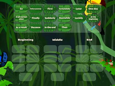 Linking words for stories