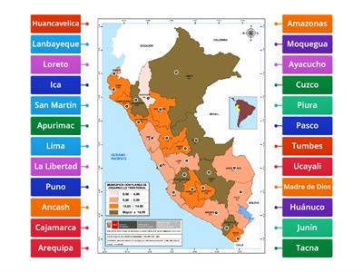 Los departamentos del Perú