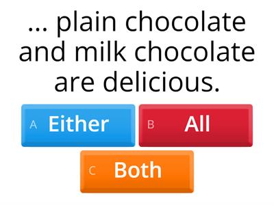 Both, either, neither, none of, all
