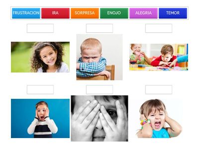 ¿Une cada imagen con el nombre que corresponde a las emociones?