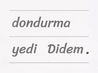 D sesi kelimelerden cümle oluşturma