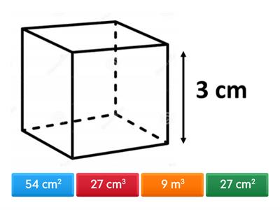 Volumen de cubos y paralelepípedos