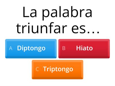 Diptongos, hiatos y triptongos