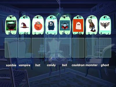 Halloween Vocabulary Match (K–Grade 3 ESL)