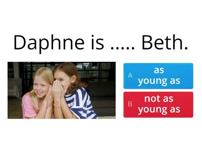 Comparatives as... as / not as ... as