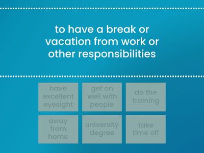 Focus 2 Unit 6.3 collocations