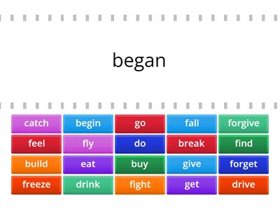Irregular Verbs Flying game